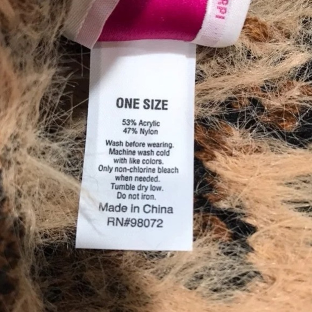 2/$20 SO Womens Natural Leopard OSFM Fall Beanie - Picture 5 of 5